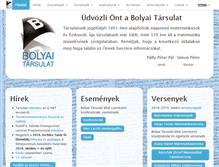 Tablet Screenshot of bolyai.hu